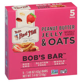 Bob's Red Mill paquete frontal de 5 barras mostrando la marca y sabor, práctico para llevar