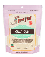 Bob's Red Mill frente del envase de goma de guar 8 oz mostrando presentación y beneficio de conveniencia