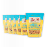 Bob's Red Mill empaque frontal mostrando sabor limón arándanos y ventaja crujiente