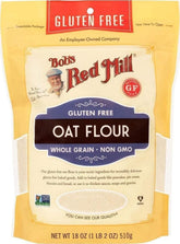 Bob's Red Mill paquete frontal de harina de avena, fácil identificación y uso