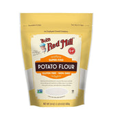 Bob's Red Mill empaque frontal de harina de papa mostrando marca y tamaño práctico