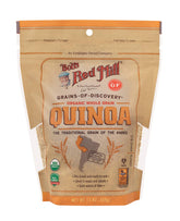 Bob's Red Mill paquete frente mostrando marca y beneficio de proteína