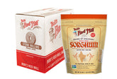 Bob's Red Mill paquete frontal mostrando sorgo, conveniencia y longevidad