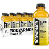BODYARMOR frontal de la botella Tropical Punch mostrando etiqueta clara y hidratación