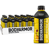 BODYARMOR vista frontal de la botella mostrando diseño y sabor tropical