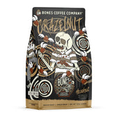 Bones Coffee Company empaque frontal mostrando sabor avellana y bajo ácido