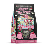 Bones Coffee Company paquete frontal mostrando sabor Cherry Ice Cream y frescura