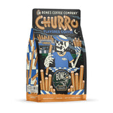 Bones Coffee Company empaque frente mostrando 340 g y aroma churro