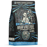 Bones Coffee Company frente del empaque resellable con aroma preservado
