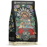 Bones Coffee Company paquete frontal mostrando marca y diseño atractivo