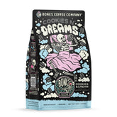 Bones Coffee Company empaque frontal mostrando sabor cookies and cream y tueste medio