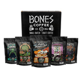 Bones Coffee Company caja frontal del pack otoñal muestra regalo