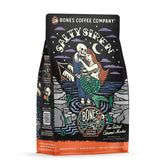 Bones Coffee Company paquete Salty Siren frente mostrando diseño y beneficio frescura