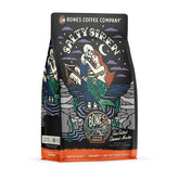 Bones Coffee Company empaque frontal Salty Siren mostrando bolsa resellable y aroma