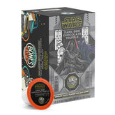 Bones Coffee Company embalaje frontal atractivo con sabor trufa de chocolate, muestra identidad y conveniencia
