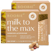 Boobie Brands paquete frontal mostrando 12 barras, conveniente para madres