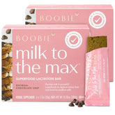 Boobie Brands empaque frontal mostrando 12 barras y beneficios prácticos