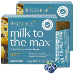Boobie Brands empaquetado frontal mostrando la caja y beneficios para lactancia