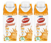 BOOST Breeze frontal del envase mostrando sabor naranja y beneficios