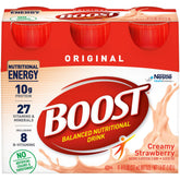 BOOST botella frontal con etiqueta clara y beneficio nutricional