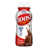 BOOST envase frontal sabor chocolate mostrando información clave y conveniencia