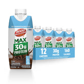 BOOST botella frontal chocolate mostrando envase práctico y sabor intenso