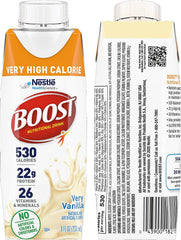 BOOST detalle de textura de la bebida vainilla mostrando consistencia cremosa