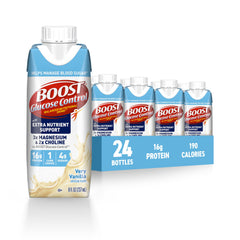 BOOST envase frontal vainilla mostrando la marca y facilidad de consumo