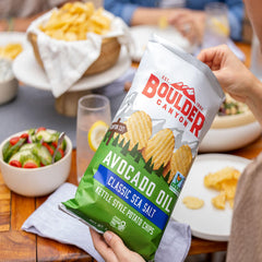 Boulder Canyon bolsa Hickory Barbeque con sabor ahumado visible