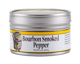 Bourbon Barrel Foods pimienta ahumada frente del envase, realza carnes
