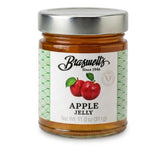 Braswell’s frasco frontal mostrando mermelada de manzana, presentación atractiva