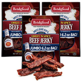Bridgford frente del empaque Sweet N Spicy mostrando formato pack de 3 y conveniencia