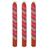 Bridgford palito de pepperoni vista frontal con empaquetado, sabor auténtico