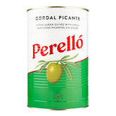 Brindisa Perelló aceitunas gordal frontal recipiente listo para servir