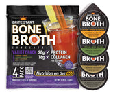 Brite Start empaque frontal mostrando 12 unidades y variedad de sabores, práctico