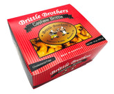 Brittle Brothers caja frontal mostrando presentación premium y conveniencia
