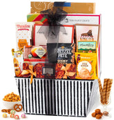 Broadway Basketeers vista frontal de la cesta, ideal para regalar