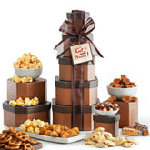 Broadway Basketeers torre frontal empaquetada mostrando regalo listo para entregar