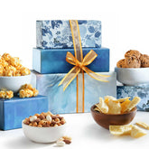 Broadway Basketeers torre frontal lista para regalar con lazo
