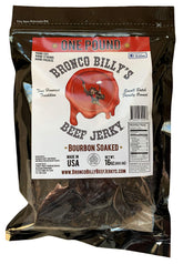Bronco Billy's bolsa frontal vista del empaque y cierre resellable con conveniencia