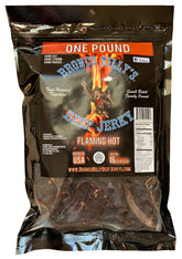 Bronco Billy's bolsa frontal Flaming Hot mostrando diseño y cierre resellable