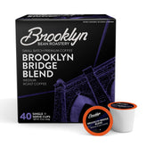 Brooklyn Beans vista frontal del paquete que muestra 40 cápsulas y conveniencia