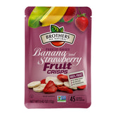 Brothers-ALL-Natural empaque frontal mostrando mezcla banana y fresa, portátil y natural