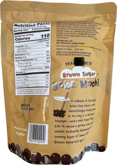 Brown Sugar Flavored Boba Mochi bocado abierto, resalta núcleo de perla boba jugoso