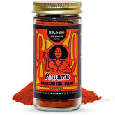 Brundo Market awaze frasco frontal mostrando etiqueta auténtica y beneficio de sabor intenso