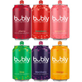 bubly pack frontal mostrando las 18 latas para selección variada