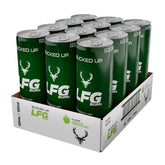 Bucked Up lata frontal Apple Orchard, visual claro y efecto energizante
