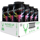 Bucked Up lata Sour Bucks frente del empaque mostrando diseño y beneficios