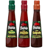 Bufalo set frontal con tres salsas mostrando variedades y conveniencia