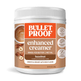 Bulletproof envase frontal de Hazelnut Creamer mostrando tamaño y marca